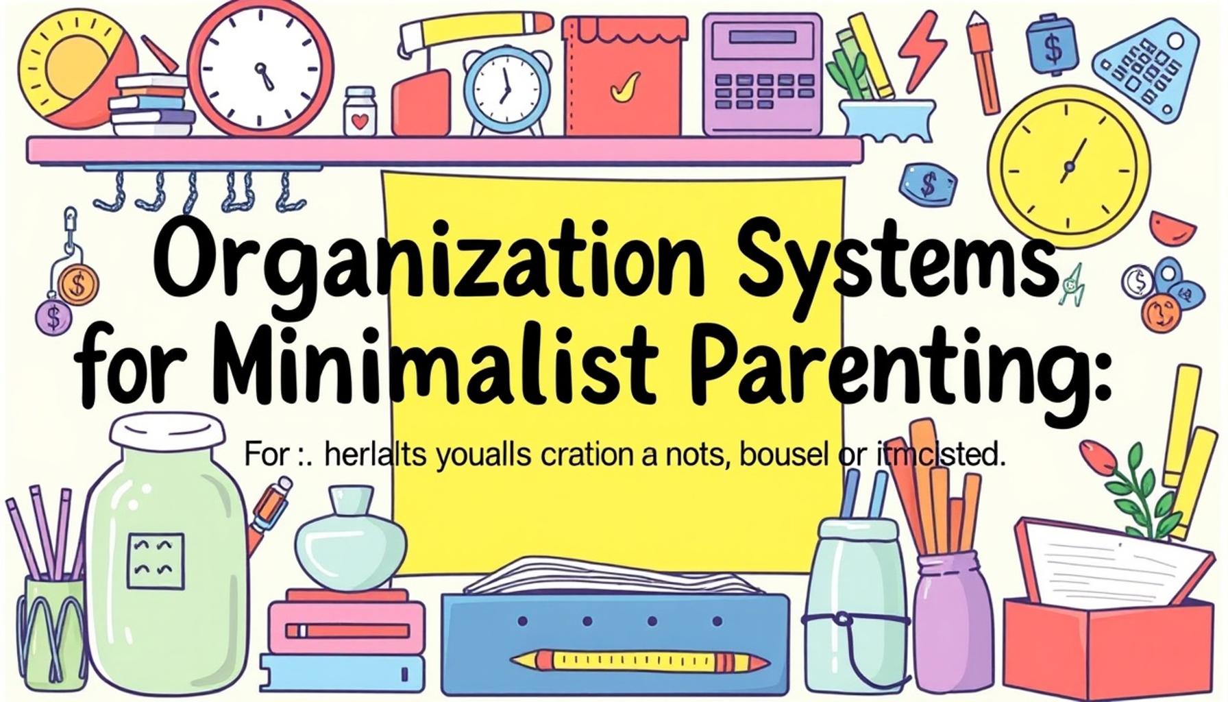 Organizational Systems for Minimalist Parenting: Strategies for a Simplified Family Life